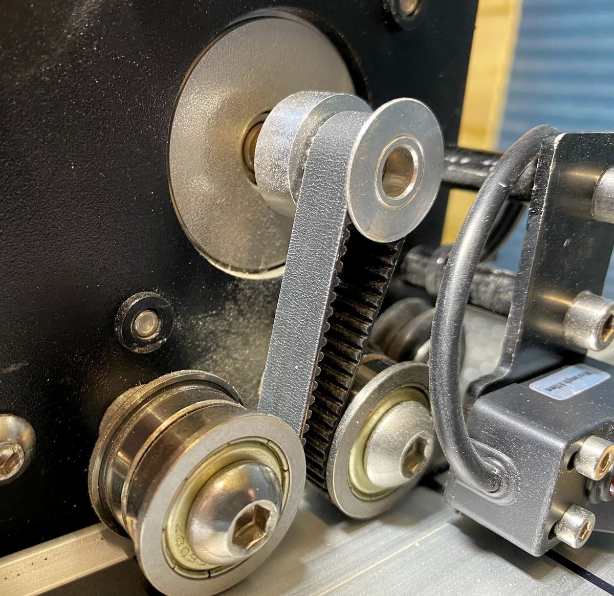 Shapeoko 4 CNC router showing belt drive system